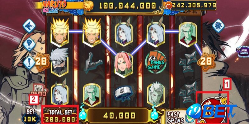 Đặt cược cực hay cùng quay slot Naruto